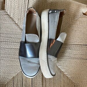 Stylish Women's Silver Slip-On Shoes